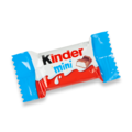Pisano Kinder Mini čokolada v zaviti embalaži.
