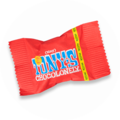 Rdeča ovijalna folija Tony's Chocolonely čokolade v lepi embalaži.